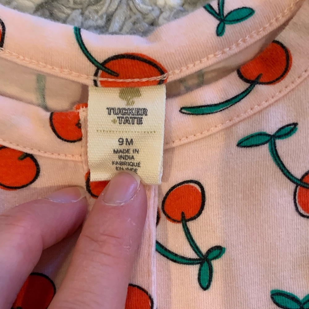 9month short sleeved cherry dress.